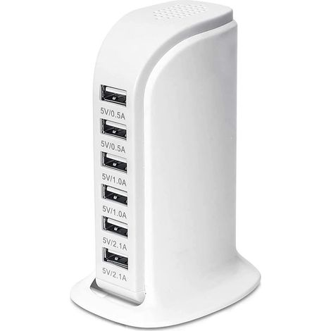 Station de charge USB 30W – Hub chargeur multiport 6 ports avec Smart Detect – Compatible iPhone, Galaxy, tablettes et autres appareils (1/5)