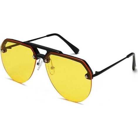 Lunettes de soleil de conduite semi-cerclées pour hommes et femmes bloquant 100 % les UV (1/3)