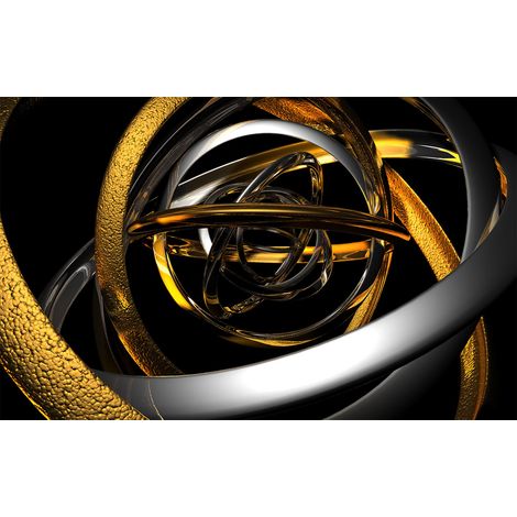 Affiche deco yellow spiral - 60x40cm - made in France (1/5)