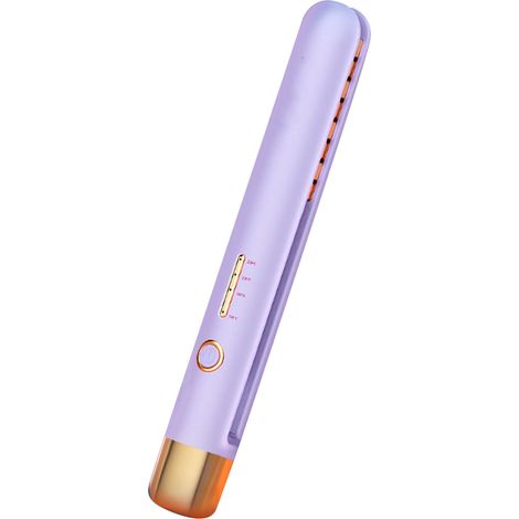 Fer à friser électrique à plaques en maïs, utilisable sur cheveux secs ou humides, mini format domestique, prise CN 220 V, violet (1/5)