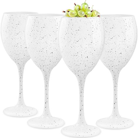 Lot de verres à rouge - à rouge - à rouge - à rouge - à blanc - Gobelet - Passe au lave-vaisselle - Blanc 4 x 300 ml (1/2)