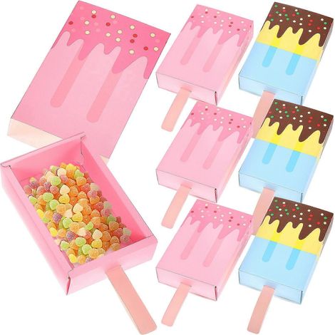 20 Stück Süßigkeitenboxen, kreative Eis am Stiel-Form, Geschenkboxen für Geburtstagsfeiern (1/3)