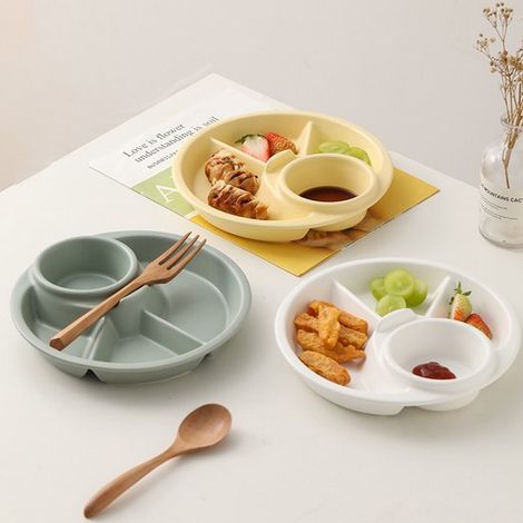 Set di bilancia per il controllo delle porzioni a 4 scomparti – Bilancia in plastica con scomparti per dieta bariatrica, sane abitudini alimentari e nutrizione, ideale per cena, pranzo, viaggi, desser (1/5)