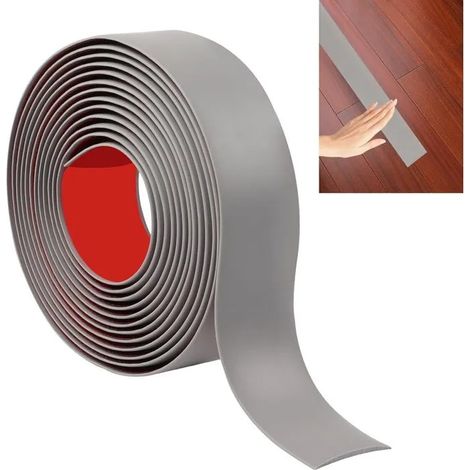 Bande de transition JUNART 400cm×4cm, autocollante, pour sol stratifié, vinyle, carrelage ou moquette (gris). - Gri - Gris 400cm×4cm (1/5)