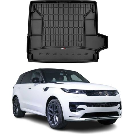OMAC Tapis de Coffre 3D TPE Premium Compatible avec Land Rover Range Rover Sport II 2013 à 2023, Bac de Protection de Coffre Intérieur antidérapant Revêtement de Coffre Bords Hauts pour Voiture Noir (1/5)