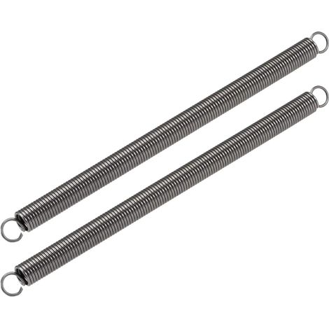Ressort de Traction Ressort de Tension Ressorts d'Extension 16mm OD, 2mm Fil Dimension, 341.6mm Extensible Longueur 280mm Libre Longueur Acier 15kg Charger Capacité Gris 2pcs (1/4)
