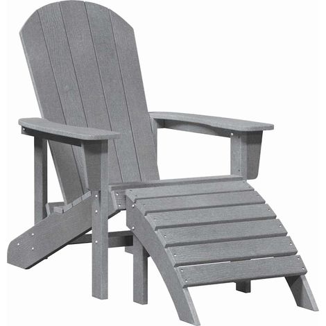 Chaise Adirondack Gris clair 82 x 74 x 92 cm HDPE (1/5)