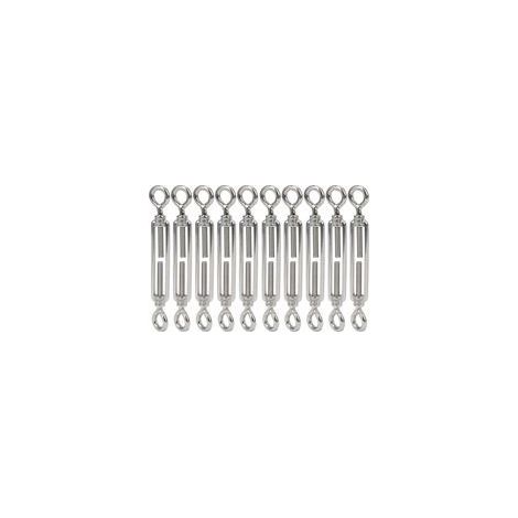10 Pièces en Acier Inoxydable Oeil et Oeil M6 Tendeurs à Corps Ouvert pour Câble de Tension ou Tendeur de Corde Tendeur de Câble de Tension Matériel de Fixation D'outil (1/5)