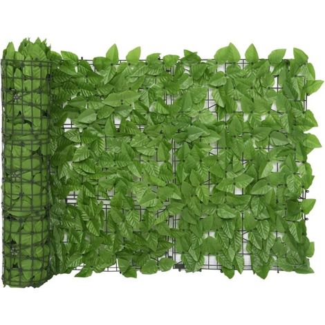 Paravent de balcon, brise-vue avec feuillage vert, 400 x 75 cm, GHJ72311 (1/4)