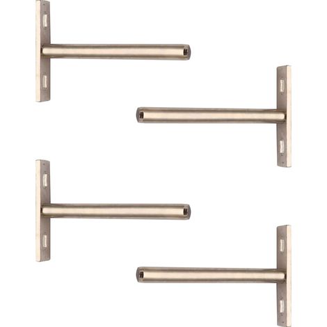 Supports d'étagère flottante, lot de 4 supports invisibles de 10 cm de profondeur pour étagère murale à monter soi-même