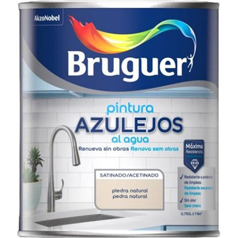 Peinture pour carrelage en pierre naturelle à base d'eau satinée 750 ml