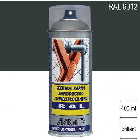 Vernis acrylique en aérosol, vert RAL 6012, 400 ml, référence 07011