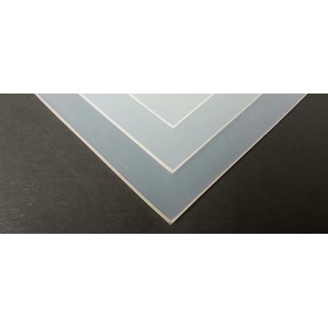 Plaque caoutchouc Silicone Translucide, 600mm x 600mm x 3mm ( Prix pour 1 )