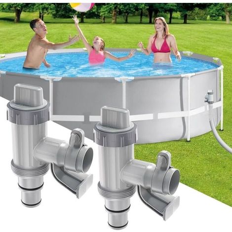 Robinet de piscine Plus pour piscine hors-sol 2 en 1 Valve à piston Pièces de rechange pour piscine hors sol et pompe de (1/4)