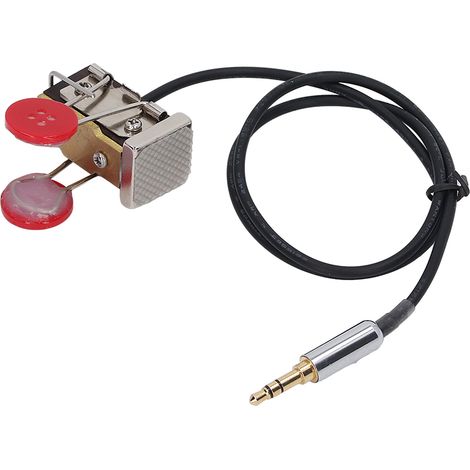 Set de clavier morse automatique en laiton et résine, mini portable télégraphe CW pour industrie (1/5)