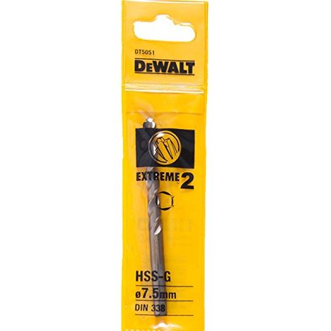 DeWalt Metallbohrer HSS-G 7,5x109x66 mm (1/5)