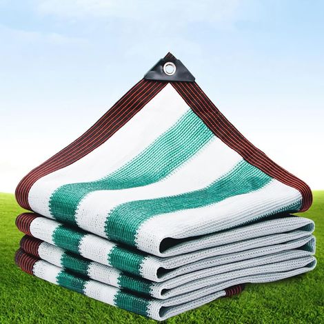 1 Voile d'ombrage, HDPE, protection UV 80-95%, œillets métalliques, bords renforcés, pour jardin, terrasse, piscine, 3x4m