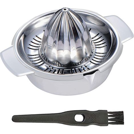 Presse Agrume Manuel en Acier Inoxydable 304 avec Récipient 350ML, Robuste Presse-citron orange Pamplemousse Presse-fruits Extracteur de Jus, Lavable au Lave-Vaisselle (1/5)