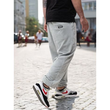 Pantalones de pana grises para hombre Jigga Wear Cord, talla L (1/5)