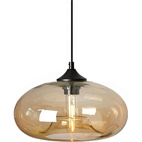 ZOLGINAH Vintage Industrie-Pendelleuchte, E27 Kronleuchter, farbenfrohe Deckenleuchte (Bernstein) (1/5)