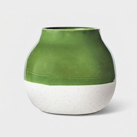 Vaso in ceramica decorativo piccolo effetto pietra Itria (1/2)