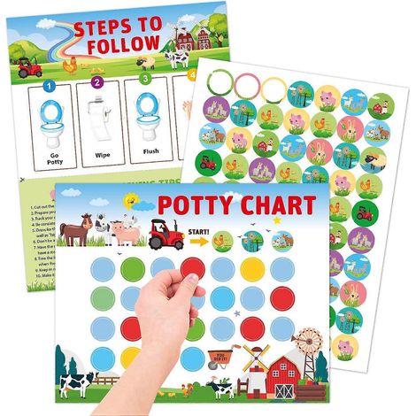 Nouveau tableau de récompenses avec autocollants pour l'apprentissage de la propreté - Autocollants pour l'apprentissage de la propreté