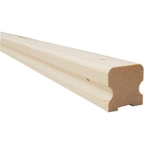 Levigne – Main courante moulurée en bois douglas 100 cm – Section 50x50mm – Finition brute non traitée – Compatible poteaux 60x60mm et 70x70mm