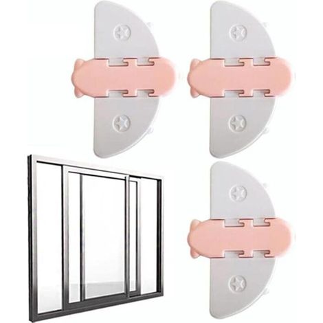Serrure anti-effraction pour porte coulissante 3 pièces, armoire, fenêtre coulissante (1/5)