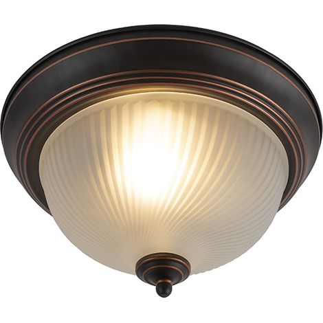 Klassische Deckenleuchte braun opal - Classico