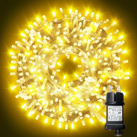 1 Guirlande lumineuse, 100m, 1000 LED, 8 modes, IP65 étanche, intérieur extérieur, maison sapin fête