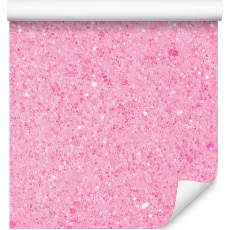 Carta da parati rosa cipria glitterata per soggiorno e camera da letto 50x1000 cm (1/5)