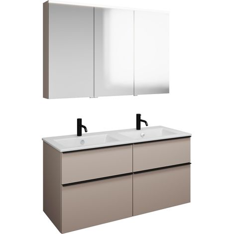 Set burgbad Eqio, composé d'une armoire de toilette à droite,