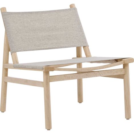 Fauteuil lounge en bois de manguier Millo (1/4)