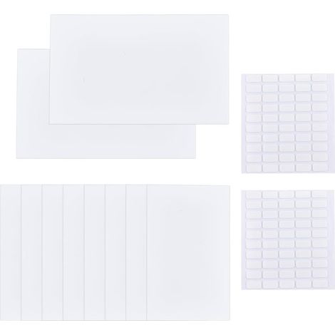 10 Plaque Plate en Plastique Vierge de 13cm pour Couvrir Les Trous Muraux avec 100 Rubans Adhésifs Double Face et Un Couvercle Anti Poussière pour Couvrir Les Trous des Plaques de (1/5)