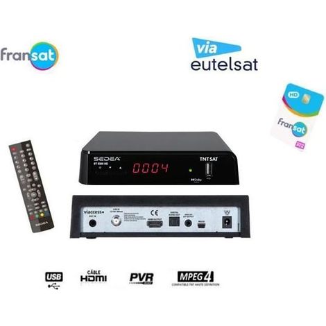 SEDEA RÉCEPTEUR SATELLITE FRANSAT – SF 5300 HD (EUTELSAT 5° OUEST) (VENDU AVEC CARTE)