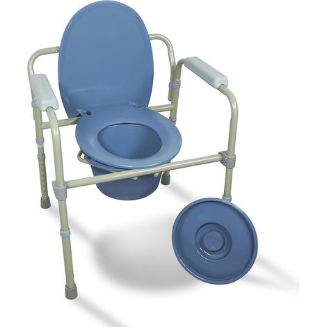 Chaise percée Aidapt VR252G, chevet, salle de bain, hauteur réglable, siège de toilette couvercle, seau percée, pot de chambre (1/5)