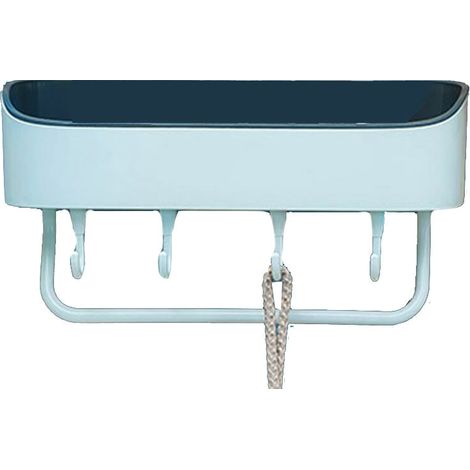 Étagère murale de salle de bain pour serviettes - Bleu clair (1/5)