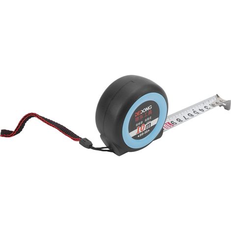 Mètre ruban rigide rétractable de 10 m (32,8 pi) avec système de verrouillage, précis pour la construction et la menuiserie, 10 mètres x 25 mm (1/5)