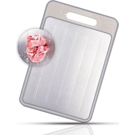 Bardusch - Planche de décongélation 4 en 1 - Face de décongélation - Face de découpe - surface pour rapper - aiguiseur pour couteaux (1/4)