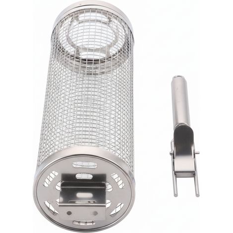 Panier à griller à roulettes, filet de barbecue amovible en acier inoxydable, outil de barbecue portable pour l'extérieur-AquaForge (1/3)