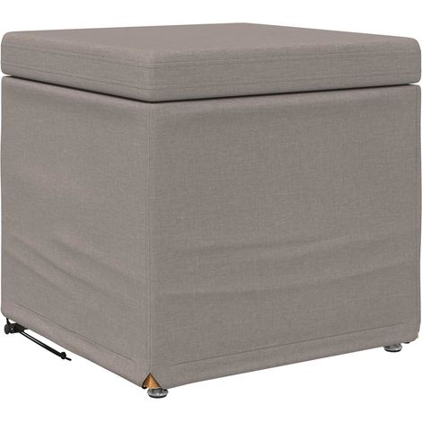 Hocker Taupe 41 x 41 x 40 cm Stoff und Pressholz vidaXL