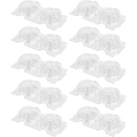 10 pièces de 12 cm de boîte de reproduction de plantes, récipient en plastique, dispositifs d'enracinement transparents pour le jardinage à domicile, (1/4)