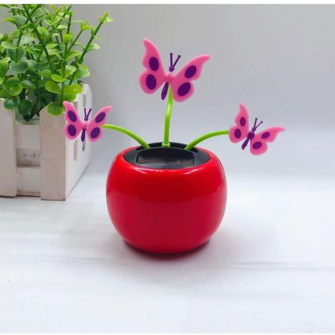 Fleur solaire dansante, décoration de voiture solaire pour poupée, fleur solaire pour voiture (1/4)