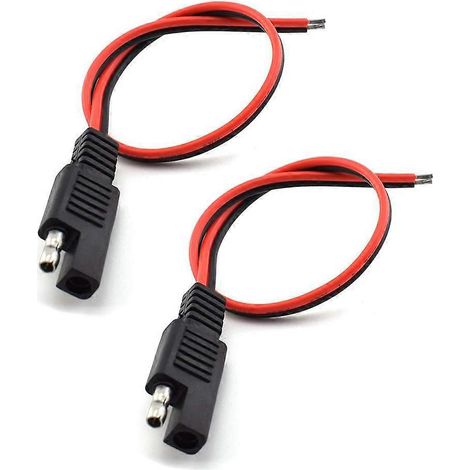 2 Pcs SAE Extension Cable 10A Solar Battery Panel SAE Wire 1Ft/30cm-- (1/5)