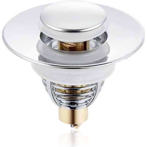2 pcs Bouchon Lavabo,Bonde de Lavabo Pop-Up,Universel Filtre de Vidange Anti-Bloqué de Lavabo en Acier Inoxydable,pour 32-38mm Trou Vidange Lavabo Bassin Cuisine Salle de Bain GROOFOO