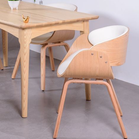 Nest Dream - Chaise en bois clair - Burrow S - Blanc (1/5)