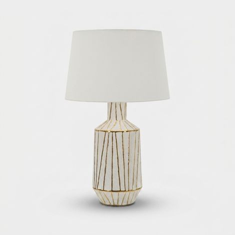 Lampada da tavolo in ceramica e tessuto Tangeri (1/5)