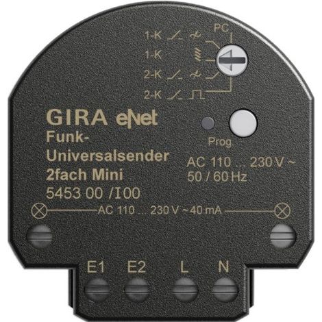 Gira Funk Uni-Sender 2f Mini Gira eNet [545300], 5453 00