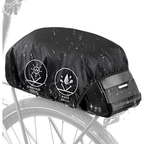 Regenschutz für Fahrradtasche 5-18L, 100% wasserdicht, Schwarz (1/2)