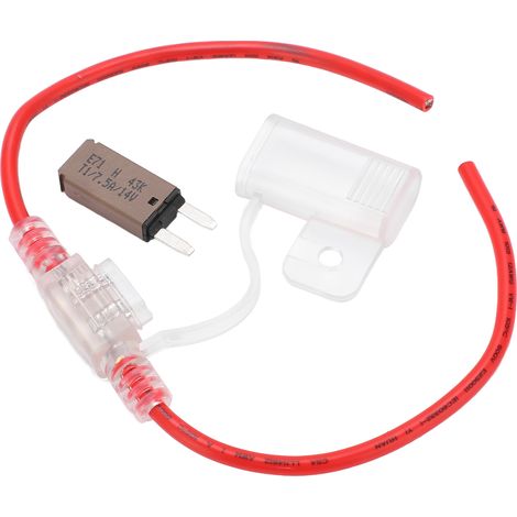 Support 12AWG Coupe-Circuit Transparent Étanche avec Disjoncteur Réarmable Automatique pour Voiture Bateau Camping-Car Camion 32V (1/5)